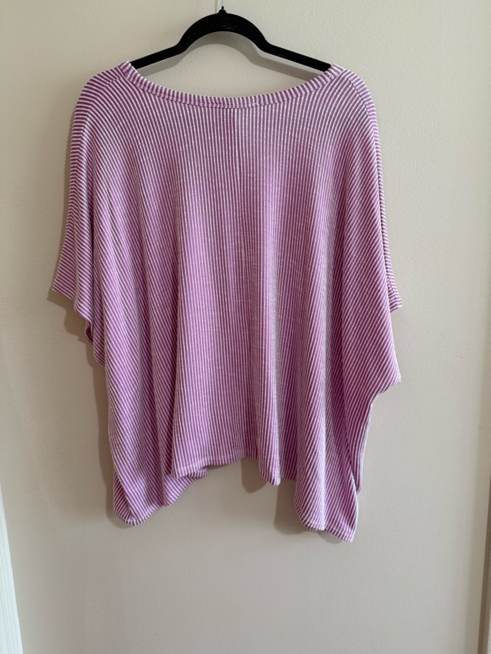 Zenana Outfitters Pink and White Striped Ribbed Top. PTP 31. Never Worn. - Picture 3 of 4